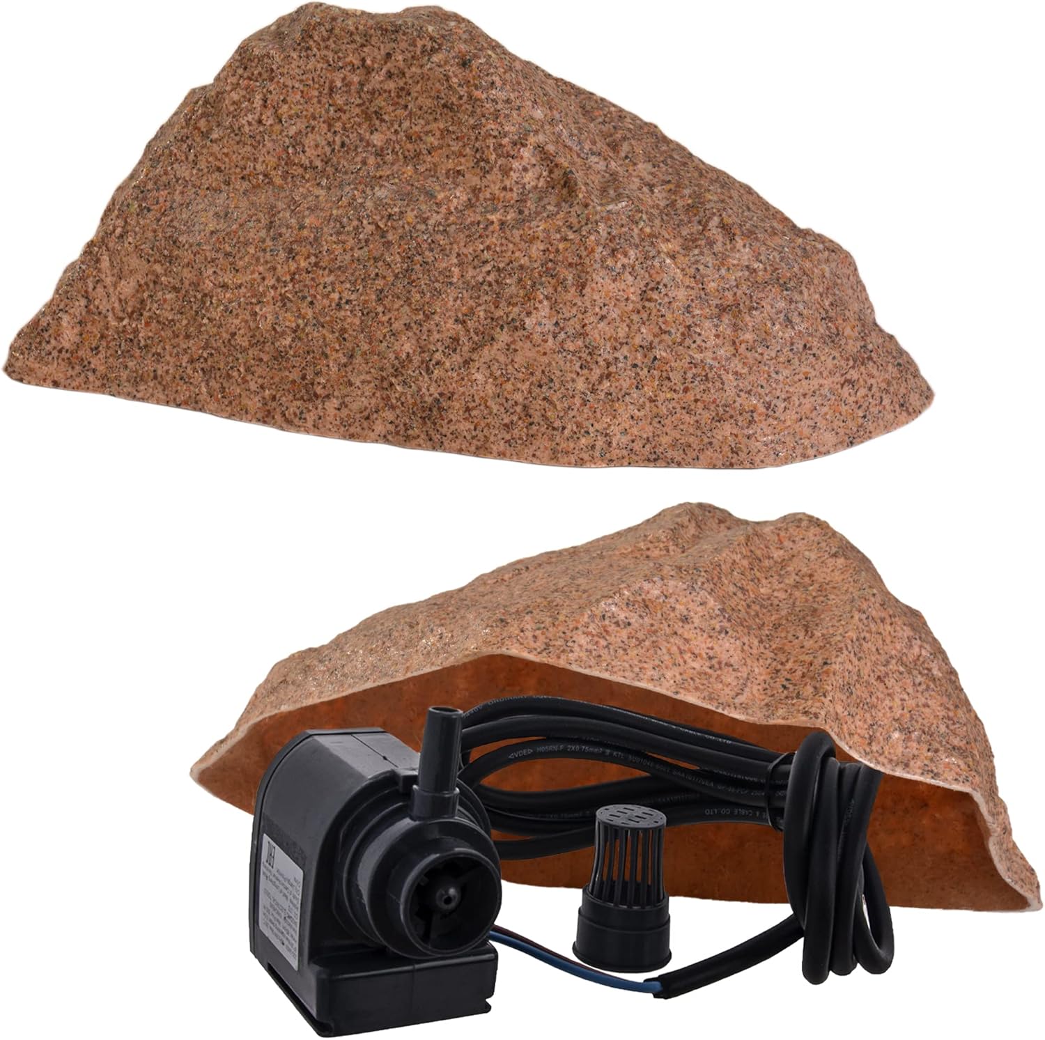 Faux Rocher pour Le Jardin Et Arrière-Cour - Artificielle, Fausse Pierre pour La Décoration De Paysage, pour Cacher Les Utilitaires de Jardin, Couverture Ø 39cm S-01, Rouge S-01 Rouge