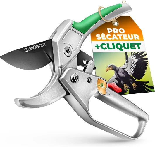 Sécateur de Jardin Professionnel à Cliquet Automatique et Enclume CONDOR 20cm - Coupe Branches Ø20 mm - Condor - Enclume Cliquet Automatique