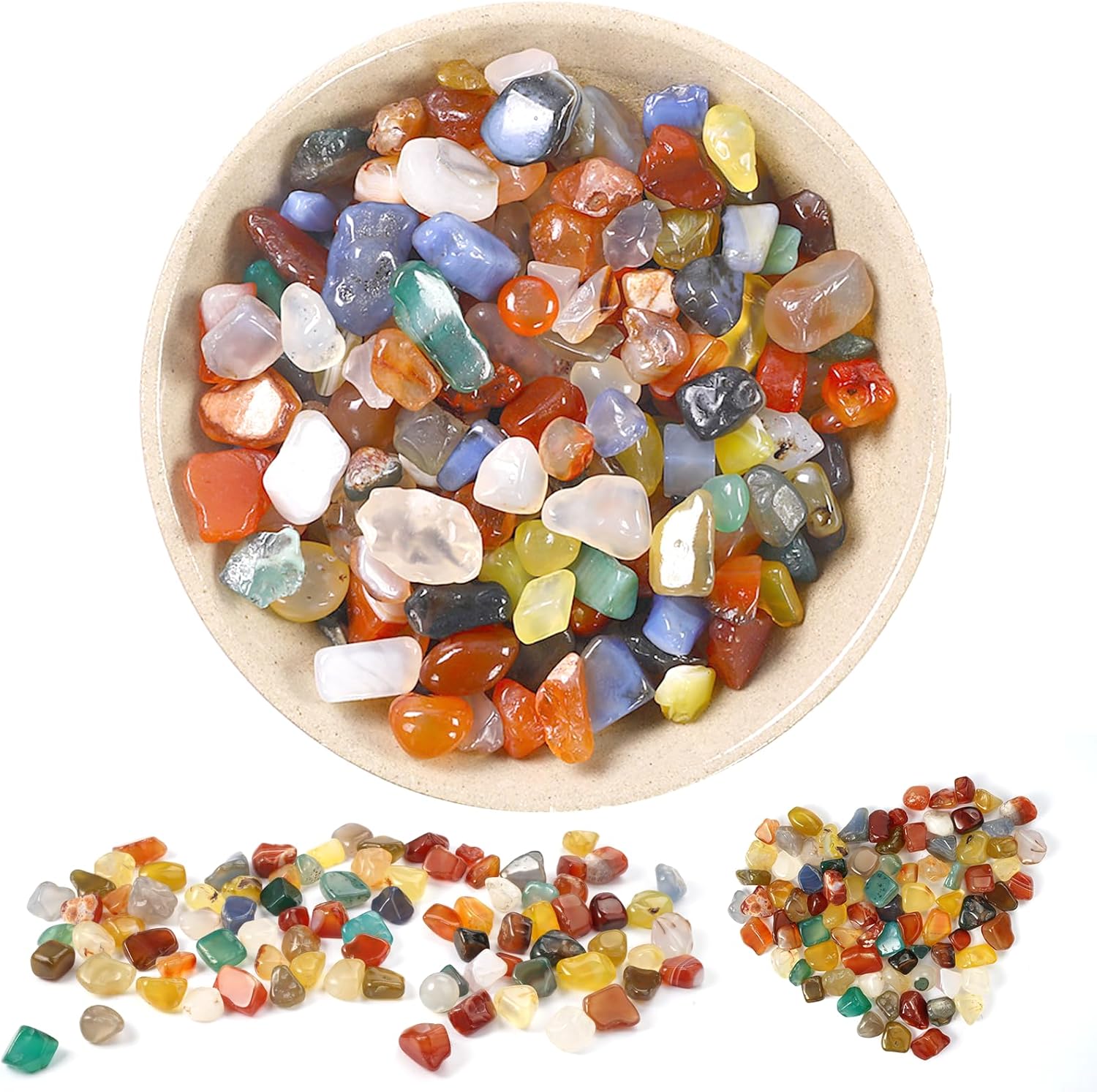 300g Couleurs Mélangées Pierre, 9-12mm Pierres Précieuses Naturelles, Pierre Précieuse Forme de Différentes, Pierres Semi-précieuses pour Remplisseur de Vase Fond de Piscine Mis en pot Décoration