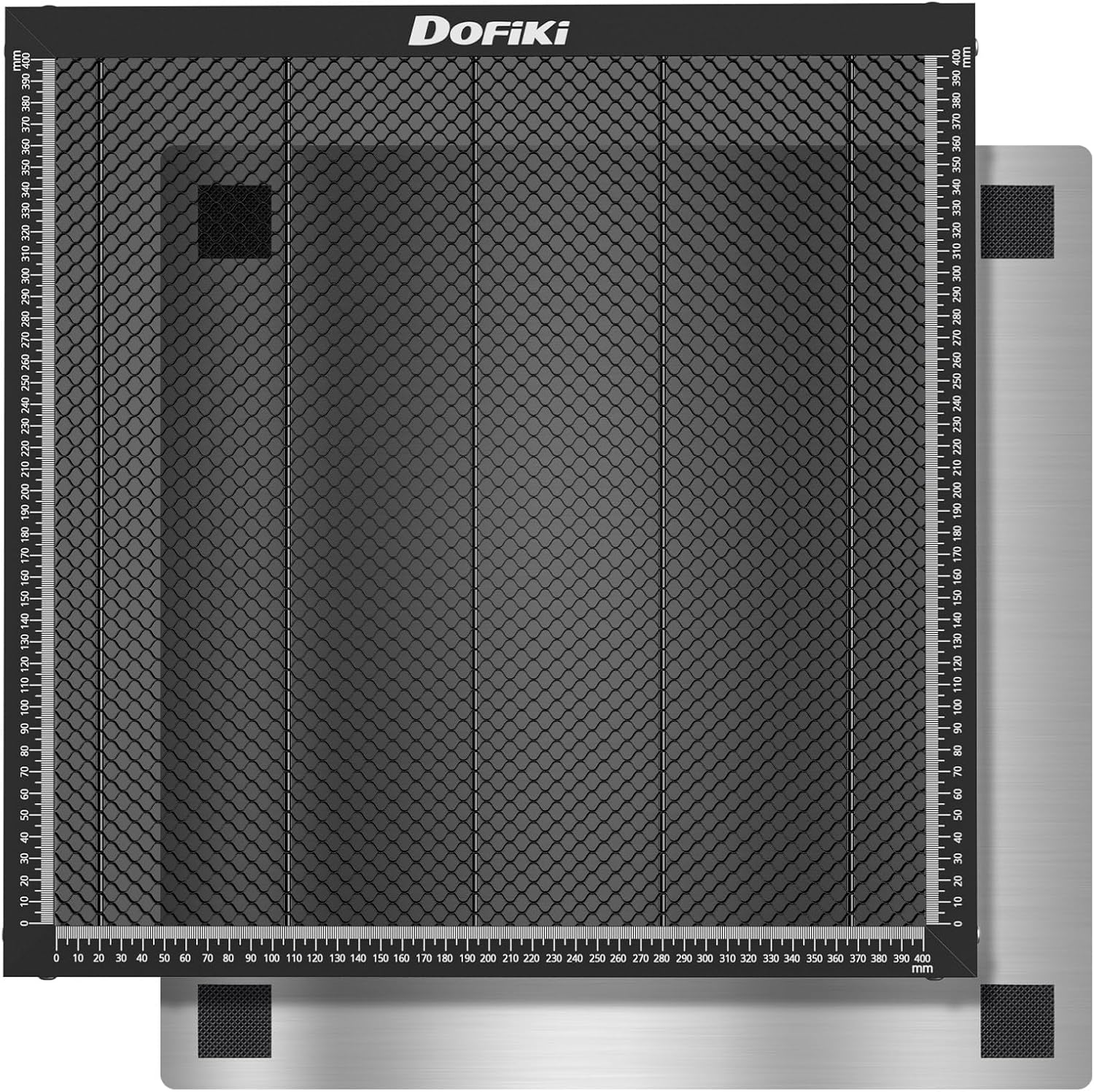 Dofiki 400 mm x 400 mm Table de travail en nid d'abeille Table en nid d'abeille, lit en nid d'abeille laser 15,7 "x 15,7" lit laser en nid d'abeille pour les coupe-laser et les graveurs laser 400mm x 400mm Noir