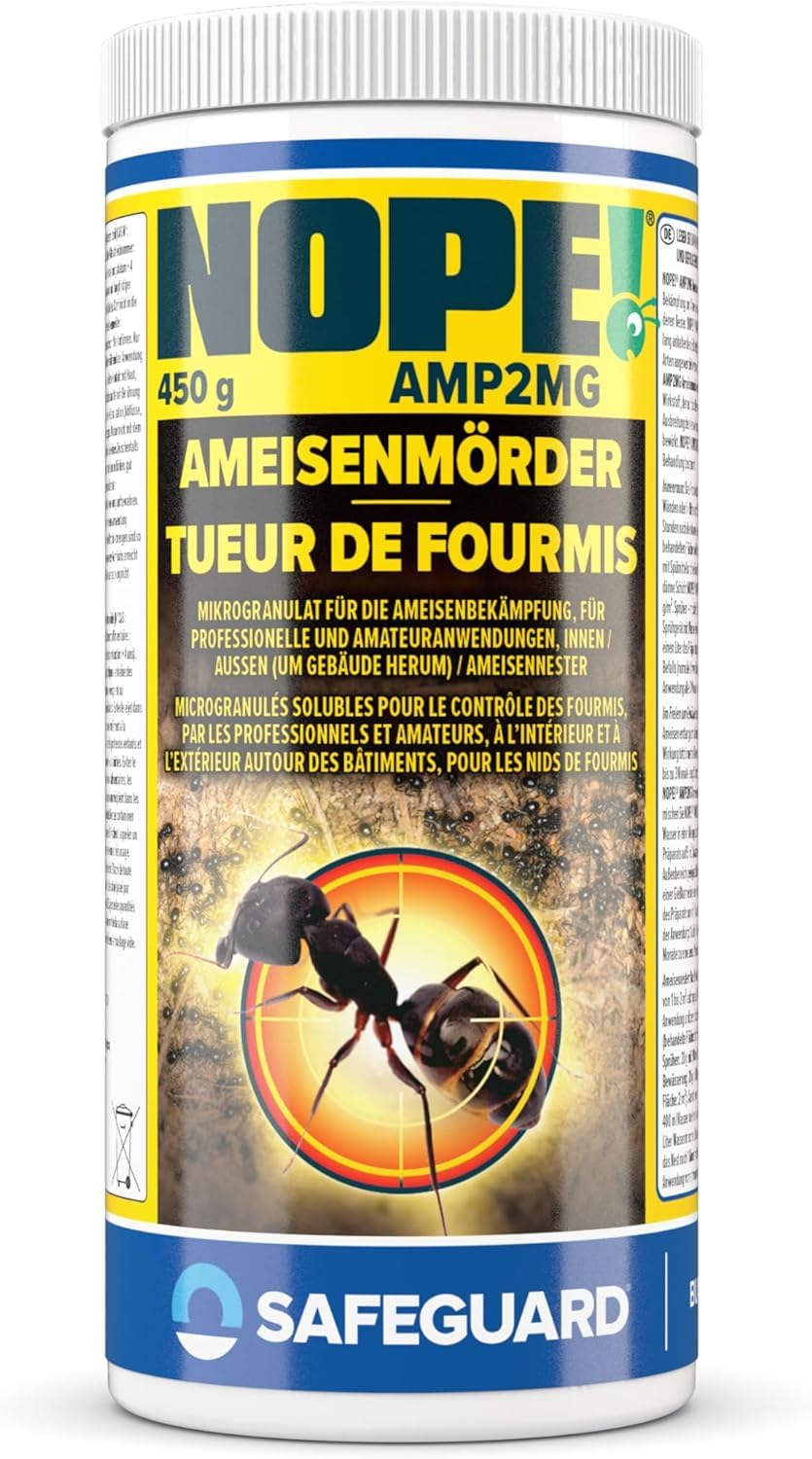 ! Granulés Anti-Fourmis 450g – Appât Inodore pour Intérieur & Extérieur – Cible la Fourmilière – Insecticide Puissant à Action Retardée