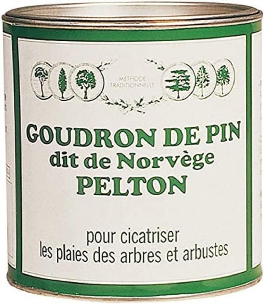 PELTON FERTILIGENE GOUD4 - Cicatrisant goudron de pin dit de Norvège 800 G - Pour cicatriser les plaies des arbres et arbustes - Prêt à l'emploi - Fabriqué en France Unique Goudron de pin
