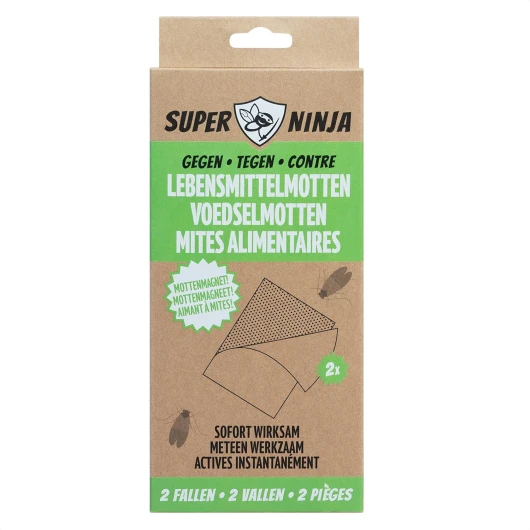 Piège à Mites Alimentaires – 2 Pack – Effet Immédiat, Écologique, Facile à Utiliser pour jusqu'à 20m³ – Piège à Phéromones pour Mites Alimentaires