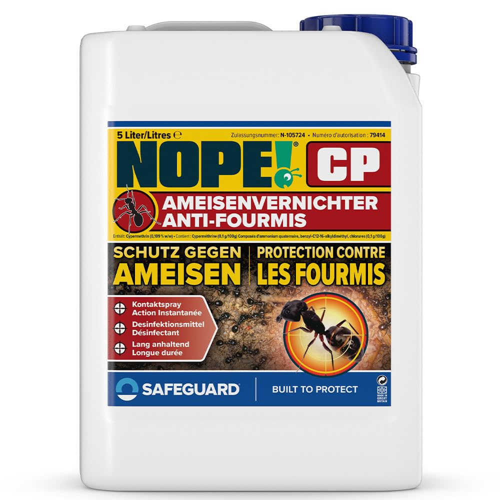 ! CP Spray Anti-Fourmis 5L – Maison Intérieur & Extérieur – Inodore & à Base d’Eau – Longue Durée 5 l