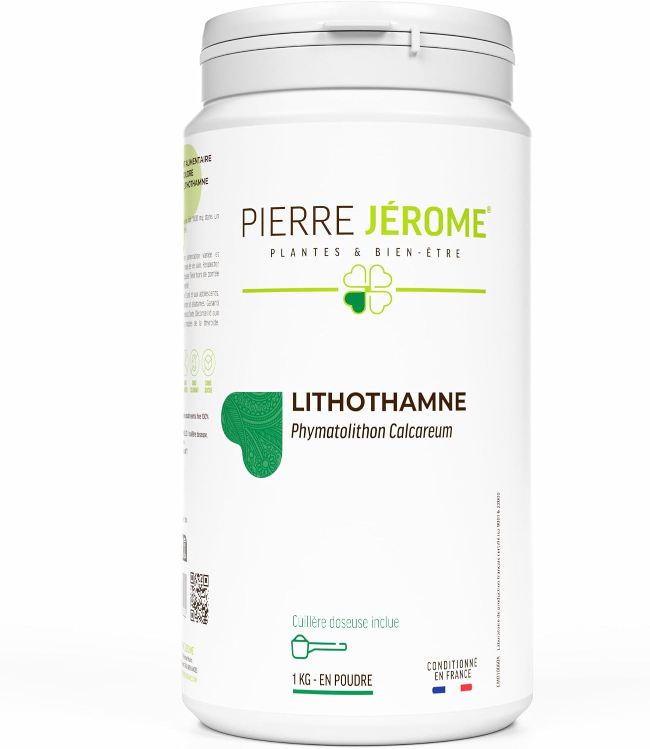 Lithothamne en Poudre Pierre Jérôme - Algue Rouge, Calcium Marin Naturel - Complément Os, Articulations, Equilibre Acido Basique - 1000 G - 1000 Jours 1 kg (Lot de 1)