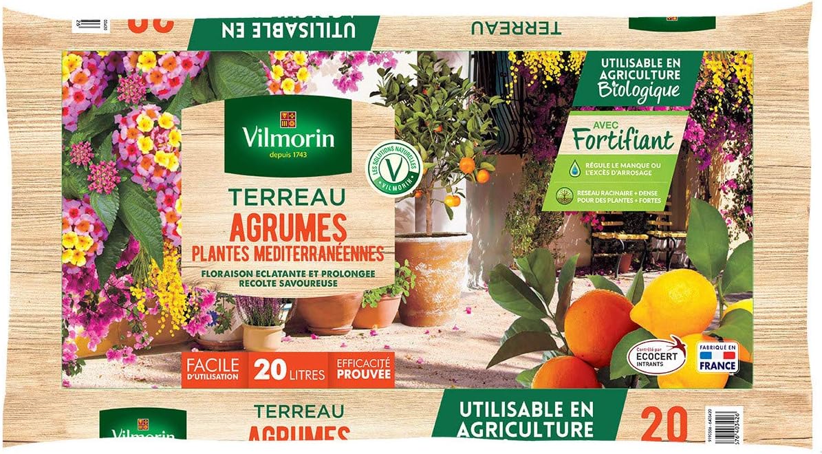 Terreau agrumes plantes méditerranéennes Vilmorin sac de 20 litres
