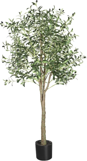 Olivier Artificiel 180 cm Plantes Artificielles Interieur Fausse Plante Verte Décoration pour Intérieur Extérieur Maison Chambre Salon Balcon Cour Jardin Typ 02 180 cm