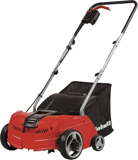 Scarificateur électrique GC-SA 1231/1 (jusqu'à 300m², 1.2 kW, bac de ramassage de 28L, système de coupe à roulement à bille + rouleau aérateur, profondeur de travail réglable) Avec bac de ramassage