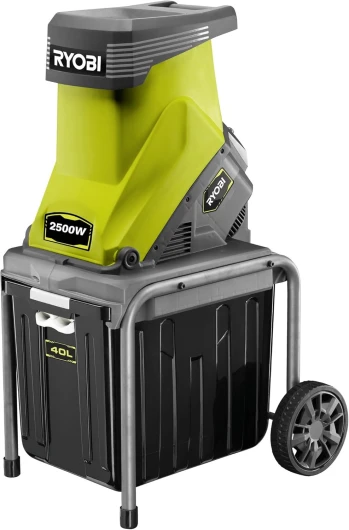Broyeur de Végétaux RSH2545B – Moteur 2500W, Système à Couteaux, Bac 40L, Roues de Transport, Idéal Branches, Déchets Verts, Jeunes pousses et Taille de saisons Branchages fins