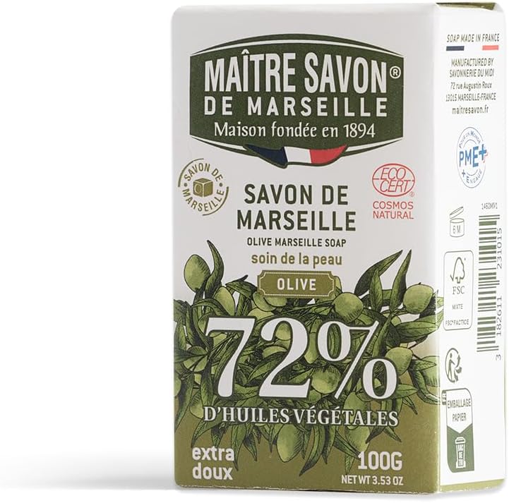 Marseille Soap Olive Oil, Cosmos Natural 100g