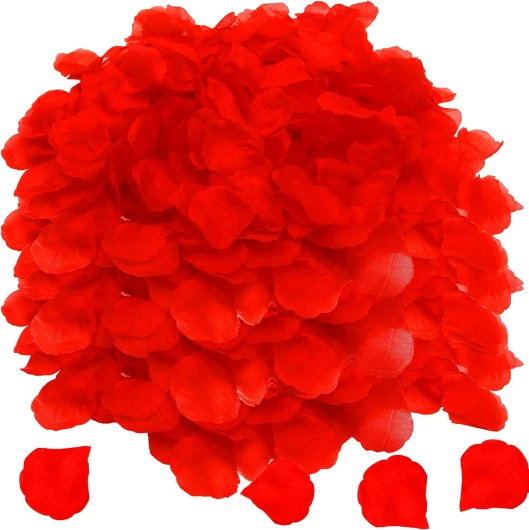 5000 Pièces Pétales de Rouges Artificiels, Petale de Rose - Mariage, Saint Valentin, Anniversaire, Ambiance Romantique