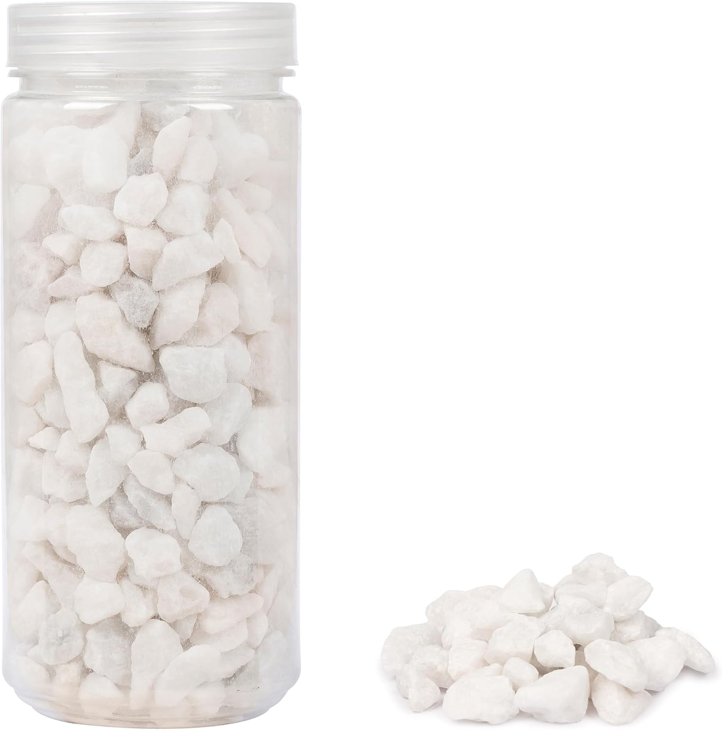 HEKU 30336-01 : Pierres décoratives Blanches - 750 g - dans Une boîte refermable - Blanc 750g Pierres décoratives