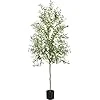 Olivier artificiel - 210 cm - Plante artificielle - Grand olivier artificiel - Pour salon, chambre à coucher, bureau - Décoration (type 2) Typ 02 210 cm