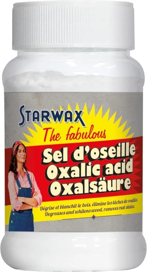 Sel d'Oseille - Dégrise le Bois - Détache les Textiles Blancs - Elimine la Rouille - Désoxyde les Métaux et Cuivres - 100% d'Origine Naturelle - Fabriqué en France - 400 g 400g