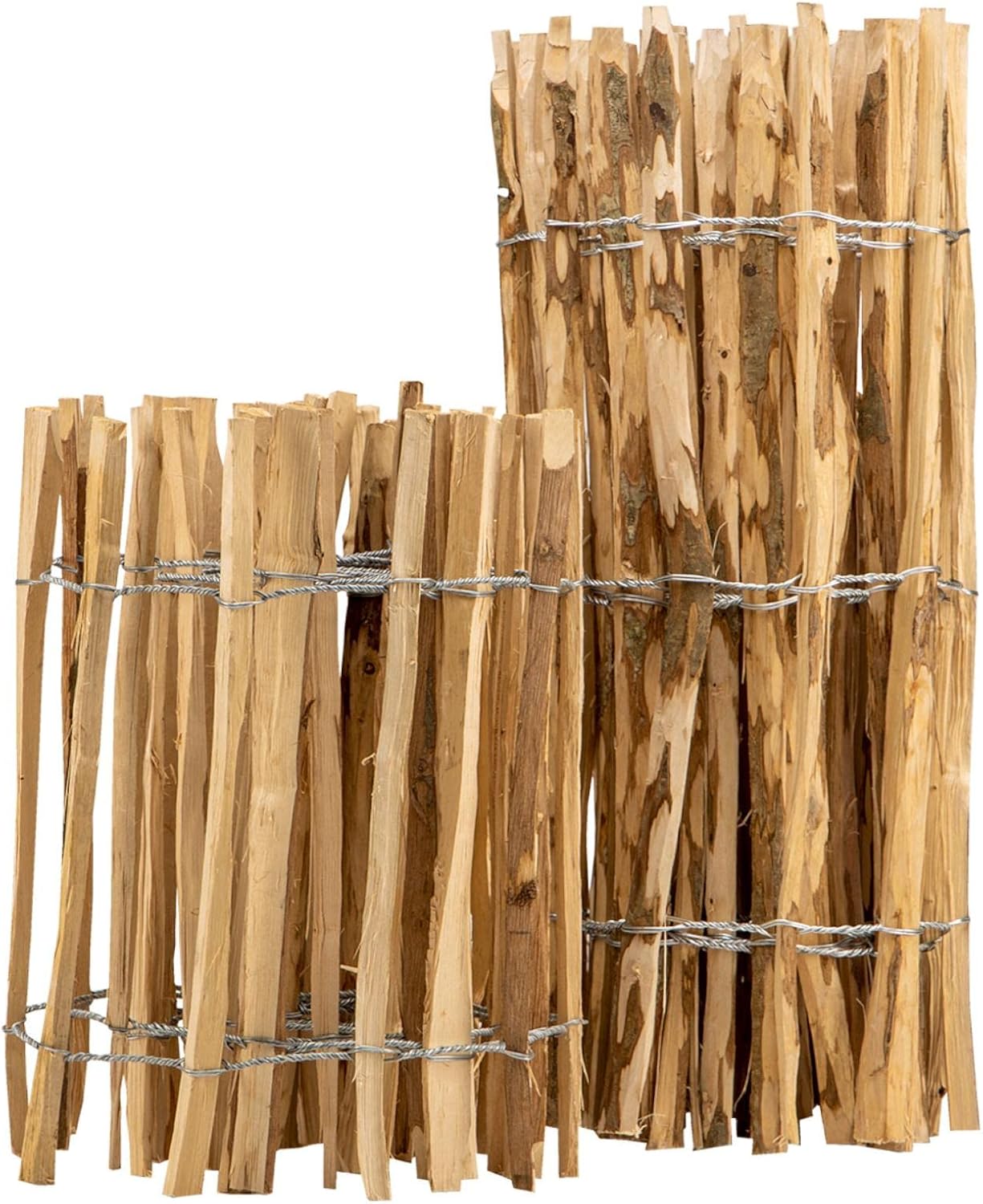 Boogardi Clôture à Lattes déroulable en Bois de noisetier Type : clôture en châtaignier Anglaise 14 Dimensions possibles 50 x 500 cm (Lattenabstand 3-5 cm) Naturel 50 x 500 cm (espacement des lattes 3-5 cm)