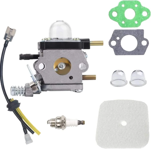 ZAMDOE C1U-K54A Carburateur pour Mantis 2 Cycles 7222 7222E 7222M 7225 7230 7234 7240 7920 7924 Motoculteur, pour Echo TC-210 HC-1500, avec Joints de Filtre à air Bougie d'allumage