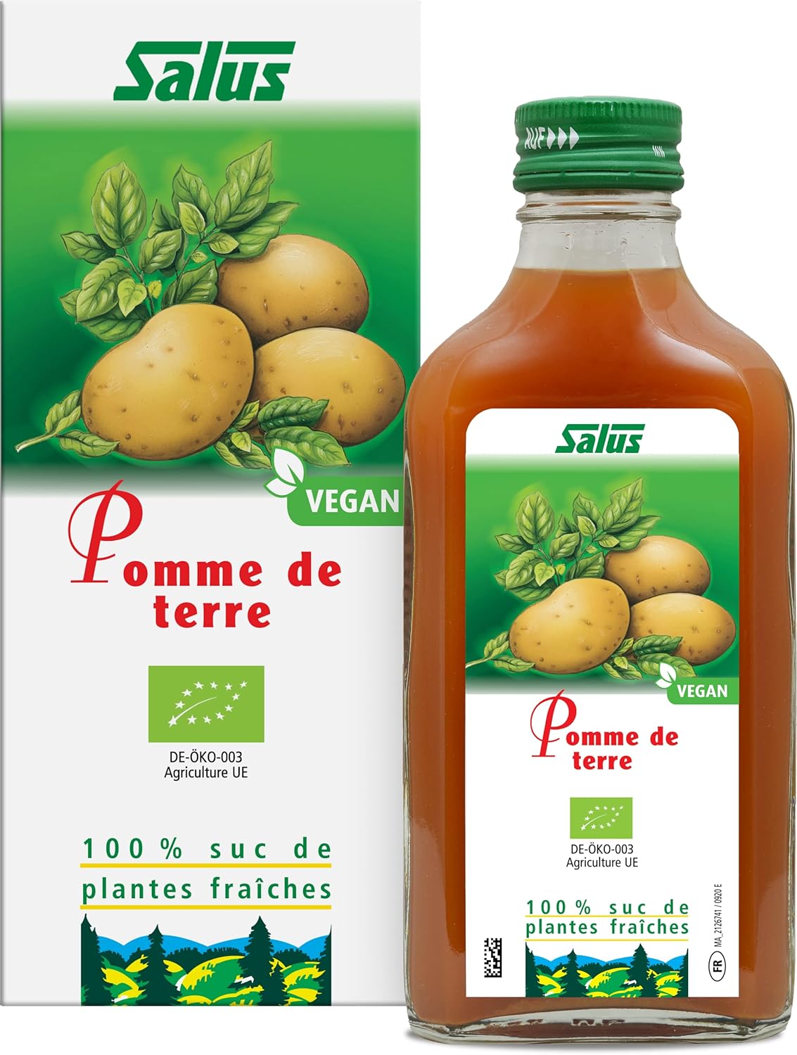 Pomme de Terre BIO – à Base de Suc de pommes de terre BIIO – Végan, Sans Additifs – 200 ml