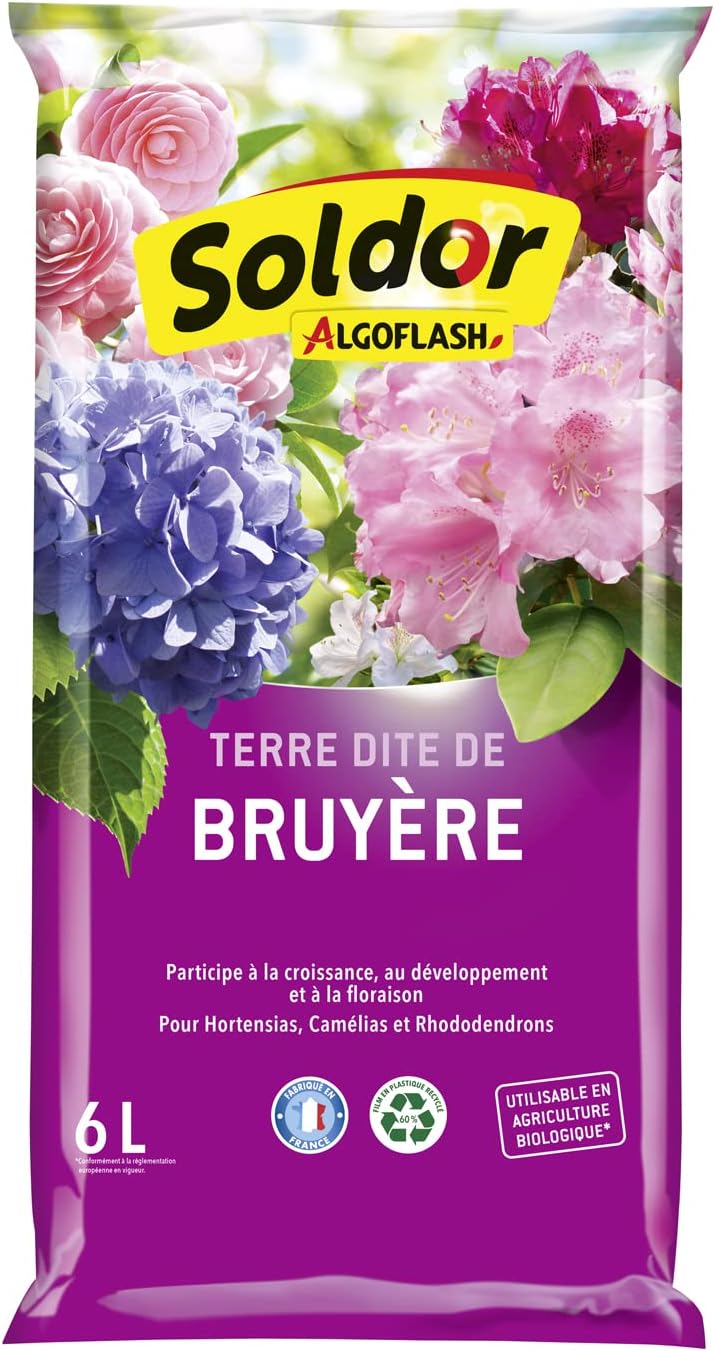 Terre Dite de Bruyère, UAB, Prête à l'emploi, Fabriquée en France, 6 L, TB6