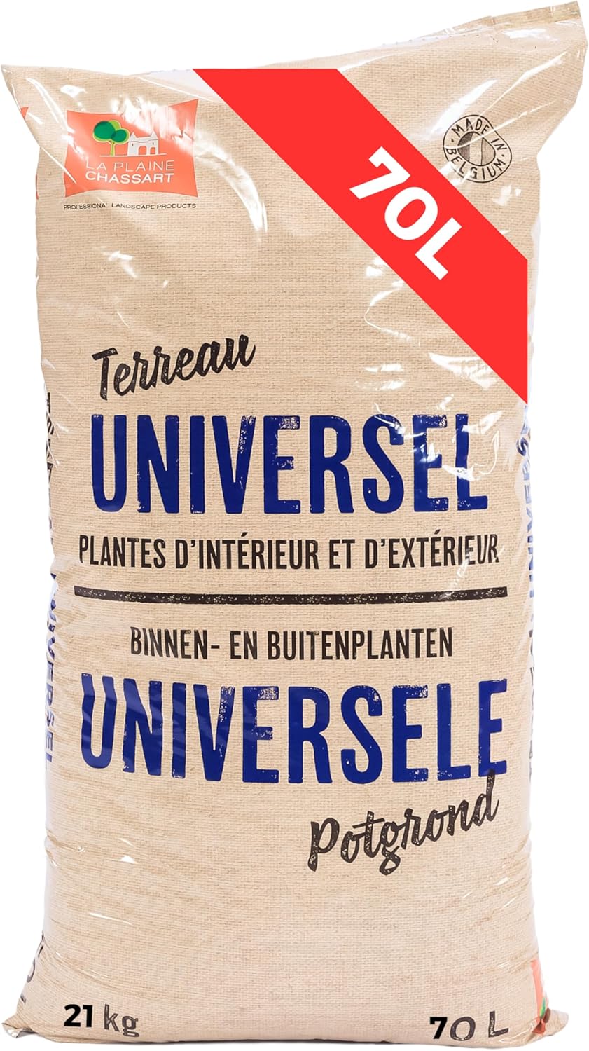 Terreau Universel 70L - Idéal pour Toutes Les Variétés de Plantes et Grands Espaces - Jardin, Terrasse, Grand Potager - Palmier, Plantes Grasses, Semis, Bonsai, Légumes, Cactus… 70 litres