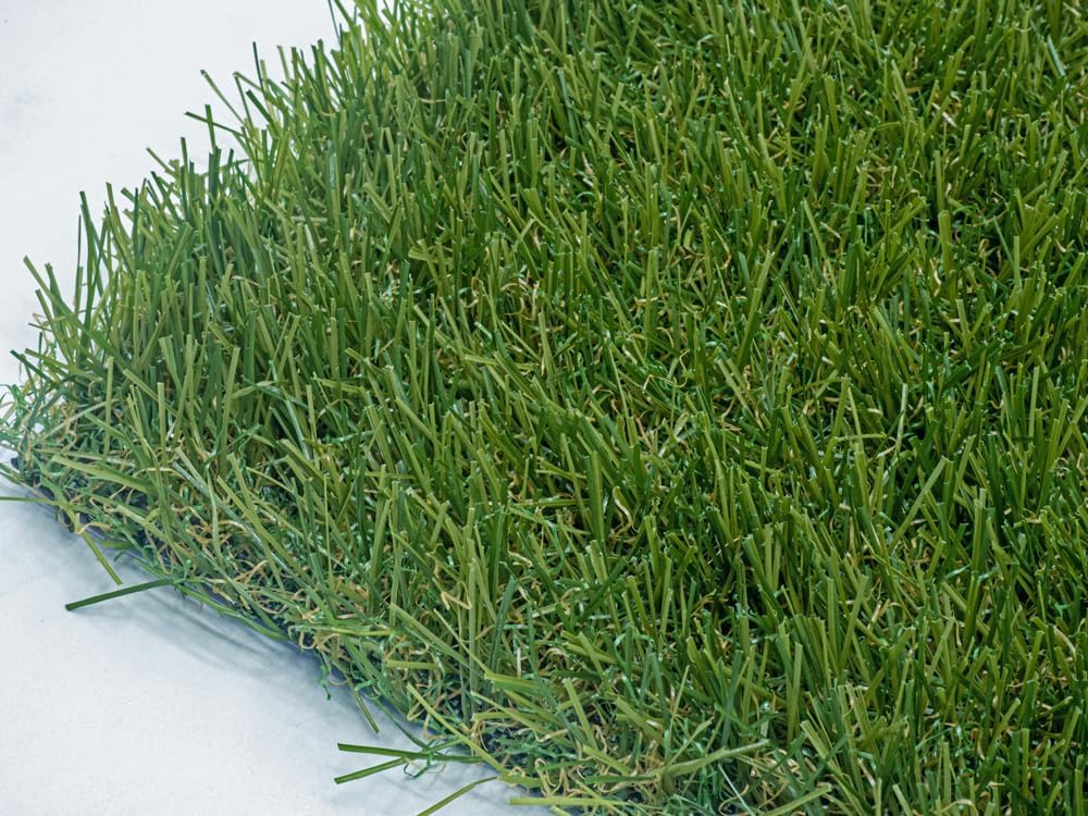 Gazon synthetique EDOUARD Hauteur totale 30 mm - Rouleau 2 x 5 m - 10 m2 - Gazon très doux et garantie resistance UV 5 ans - Fibre en 4 couleurs Vert