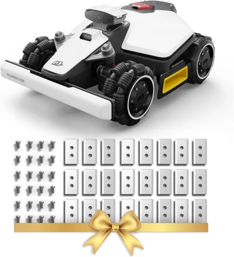 LUBA Mini AWD 1500 Robot Tondeuse sans Fil Périphérique, NetRTK+Vision, Aucune Antenne RTK Requise, Recommandé 1500m², Max - 1800m², Pentes à 80%, avec Module 4G LUBA mini 1500