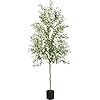 Olivier artificiel - 210 cm - Plante artificielle - Grand olivier artificiel - Pour salon, chambre à coucher, bureau - Décoration (type 2) Typ 02 210 cm