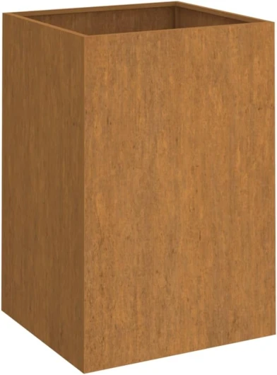 Jardinière, Pot de Fleurs de Jardin, Bac à Plantes de Terrasse, Boîte de Plantation d'Extérieur pour Légumes Herbes, Acier Corten 52 x 48 x 75 cm Acier Résistant aux Intempéries/Marron