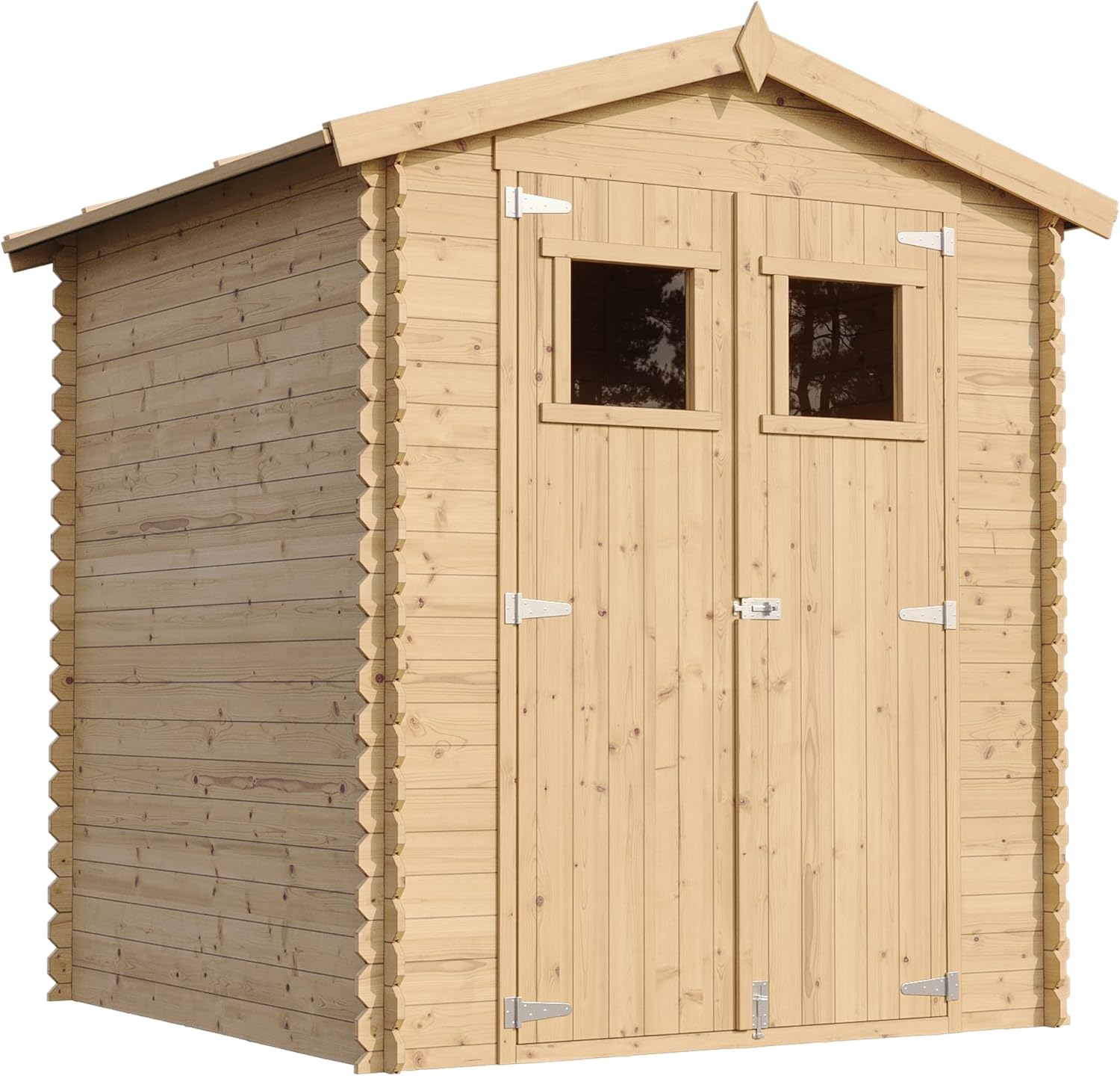 Abri de Jardin en Bois - Stockage extérieur I186xL196xH218 cm/ 2,82 m2 Petit abri à Outils, Local à vélos - TIMBELA M320 Sans Sol