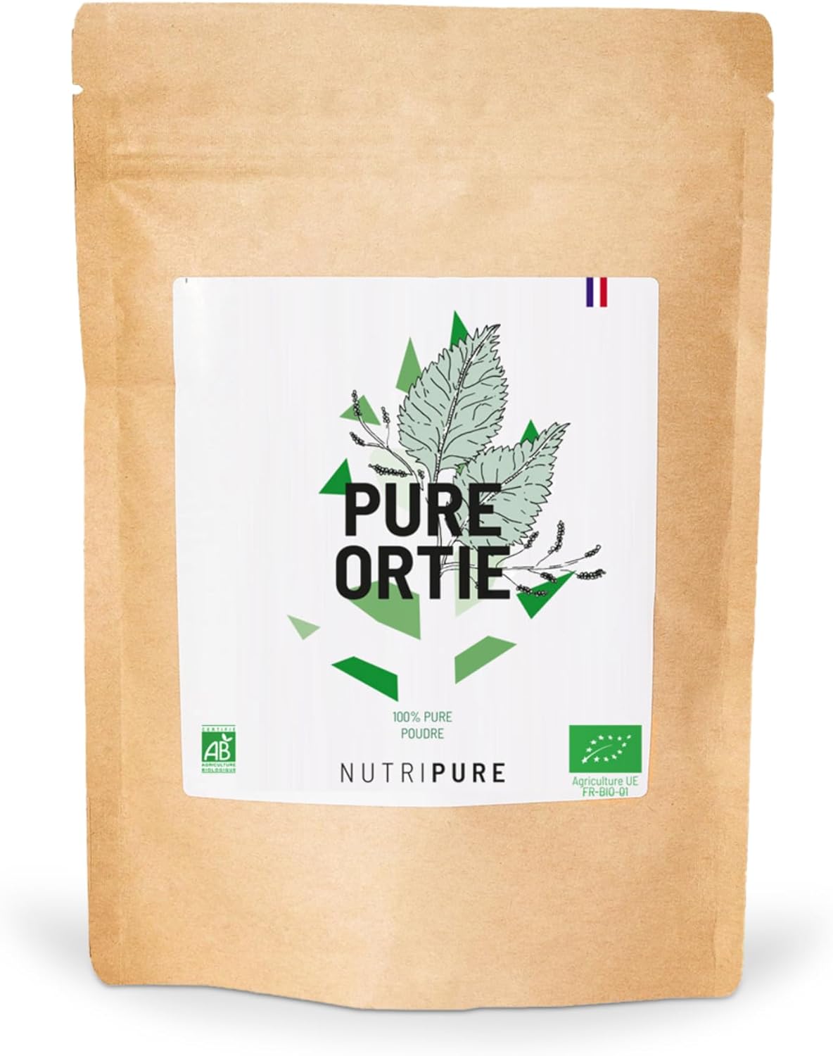 Feuilles d'Ortie Bio en Poudre - Riche en Oligo Éléments et en Minéraux - Favorise la Circulation Veineuse et le Bien Être Circulatoire - Aide à se sentir plus énergique - Sachet de 150G