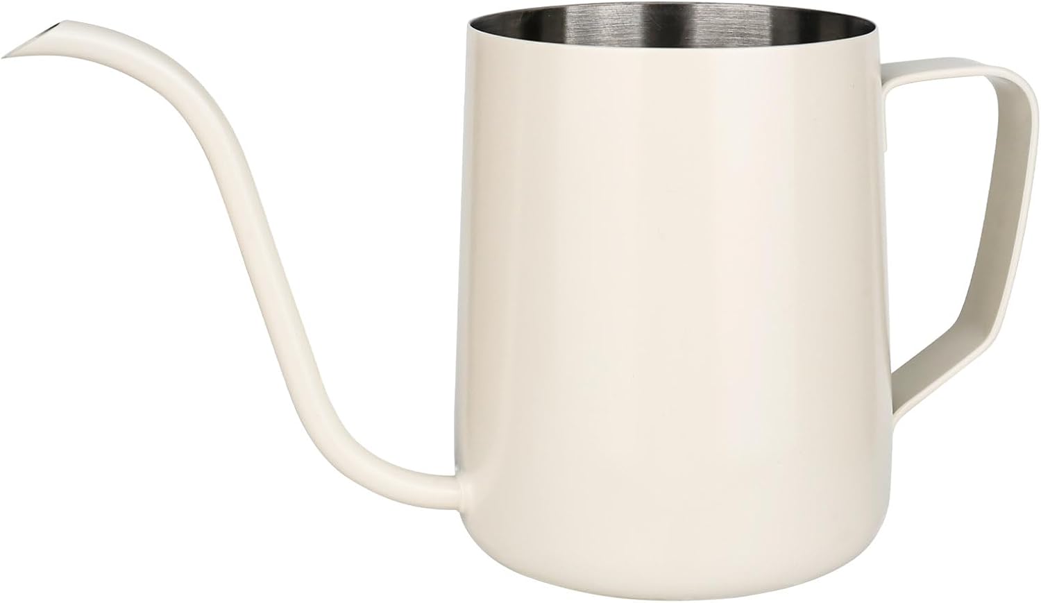 XTDMJ Arrosoir blanc de 350 ml pour petites plantes d'intérieur - Mini arrosoir en acier inoxydable - Long bec - Arrosoir de jardin pour plantes d'intérieur et plantes succulentes