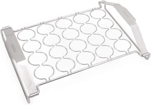 Everdure by heston Blumenthal Support universel I Support gourmet pour légumes, huîtres et moules I Barbecue à légumes 37,7 x 26,1 x 7,7 cm I Grille en acier inoxydable avec épaisseur de fil de 3 mm