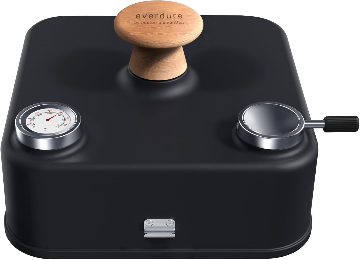 Everdure by Heston Blumenthal Housse pour barbecue à charbon portable Cube avec thermomètre, couleur : noir