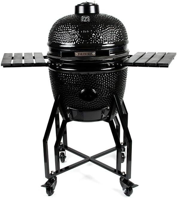 Barbecue Kamado YAKINIKU® – Céramique, cuisson au charbon – BBQ fumoir japonais Ø 52 cm, 20 pouces – Grille inox – Couvercle & thermomètre intégrés
