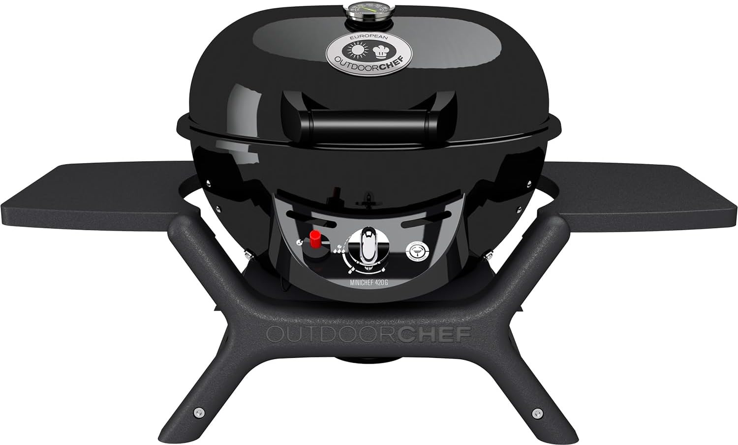 Outdoorchef 18.128.06 Barbecue Grill à gaz, p 420 g Mini Chef, 78 x 53 x 43 cm, Noir Barbecue compact