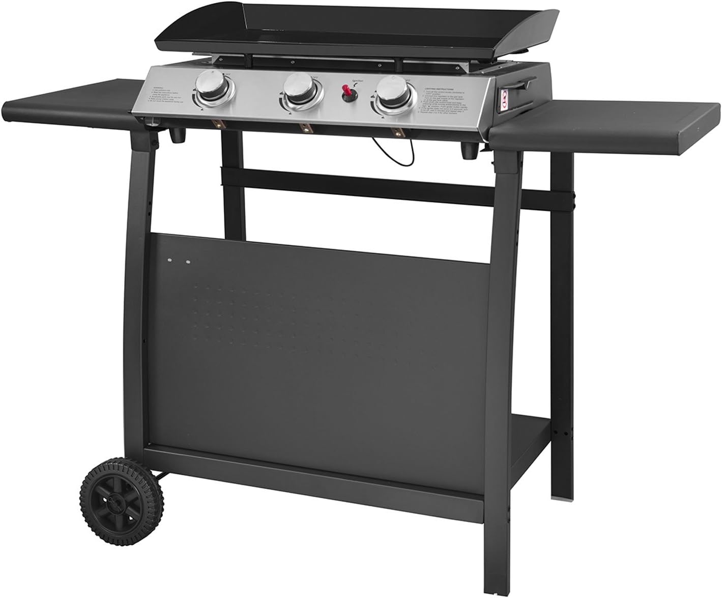 Plancha au gaz SÉVILLE - 3 brûleurs 7,5kW + Chariot