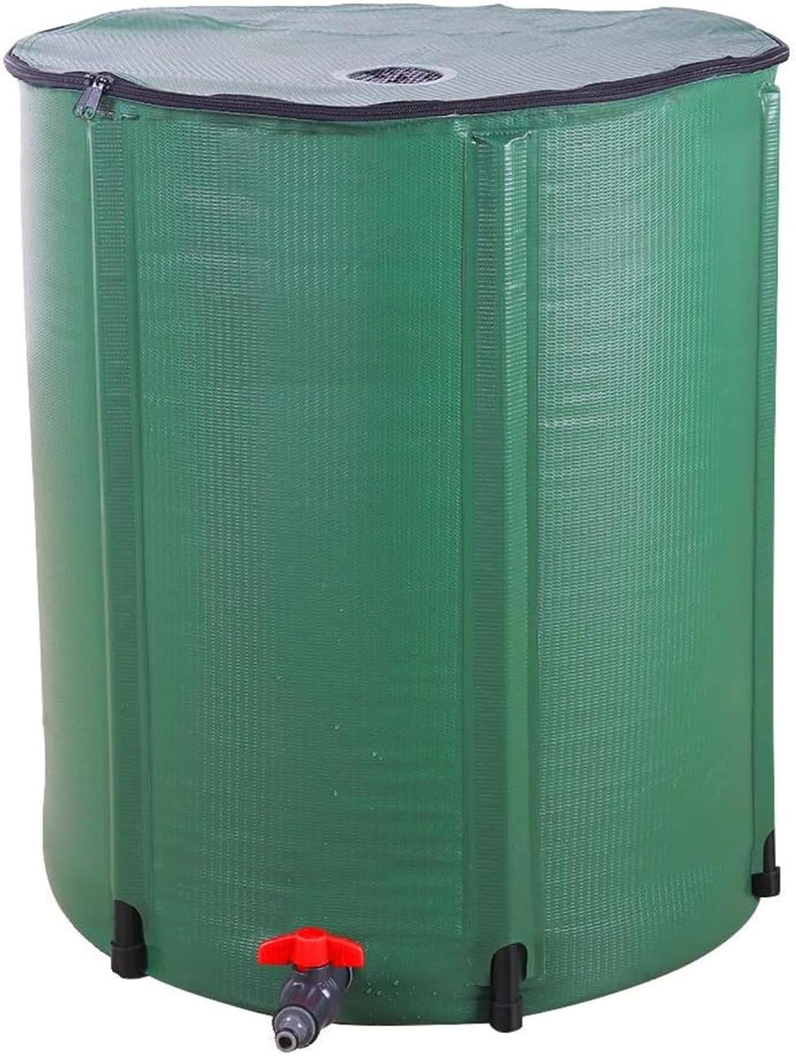 Récupérateur d’Eau de Pluie Pliable 250 litres，Baril,Réservoir d’Eau de Pluie pour Jardin et Nettoyage，Vert Réutilisable Écologique