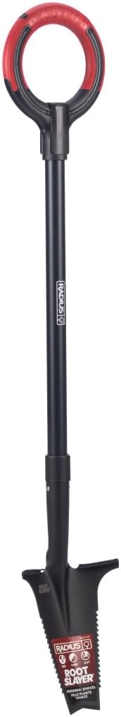 ROOTSLAYER - VENTEO - Bêche PROFESSIONNELLE spécial massifs - Venteo - Rouge - Adulte - Dents ultra-aiguisées en acier - ultra-résistante et légère