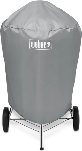 Housse de Barbecue pour Barbecue à Charbon de Bois Ø 57cm, Respirante, résistante aux UV et à l'eau, protège Contre Les intempéries, avec Fermeture Velcro, Portable et légère - Gris (7176) Unique