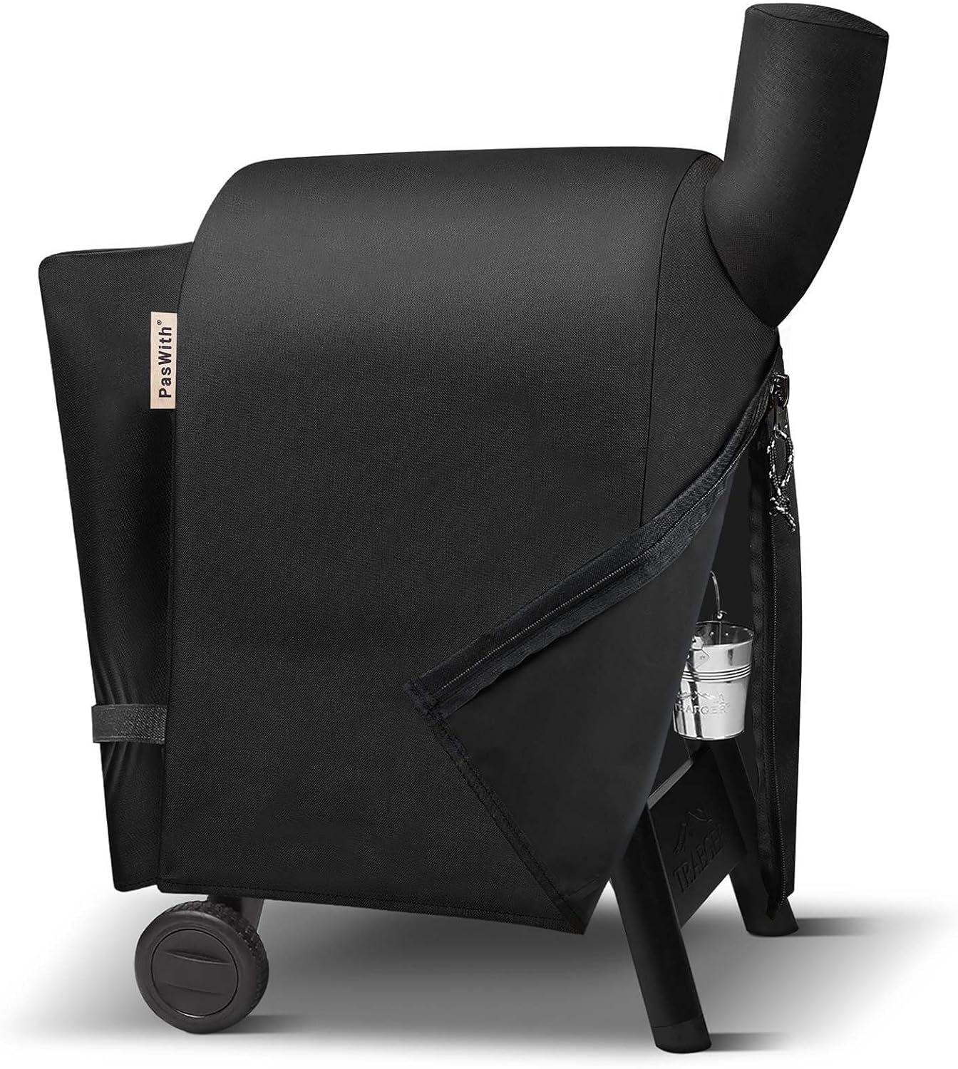 Housse de Barbecue pour Traeger Pro 22/575 Series BAC503, [900D très résistant] Housse de fumoir en granulés de Bois pour Traeger Pro 575, Lil'Tex Elite, Eastwood, Noir large