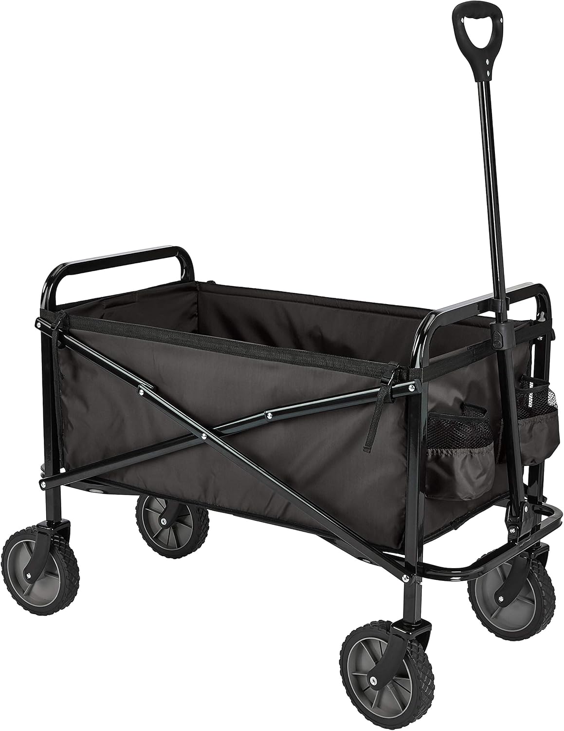Collection d’outils de jardin - Chariot d’extérieur pliable pour jardinage avec housse protectrice, Noir