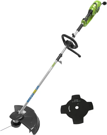 Débroussailleuse à Fil Électrique 230V, Moteur Électrique 40cm Largeur de Coupe 2mm Fil, Tête d'Alimentation par Frappe au Sol Semi - Automatique GST1246 Débroussailleuses 40cm 1200W
