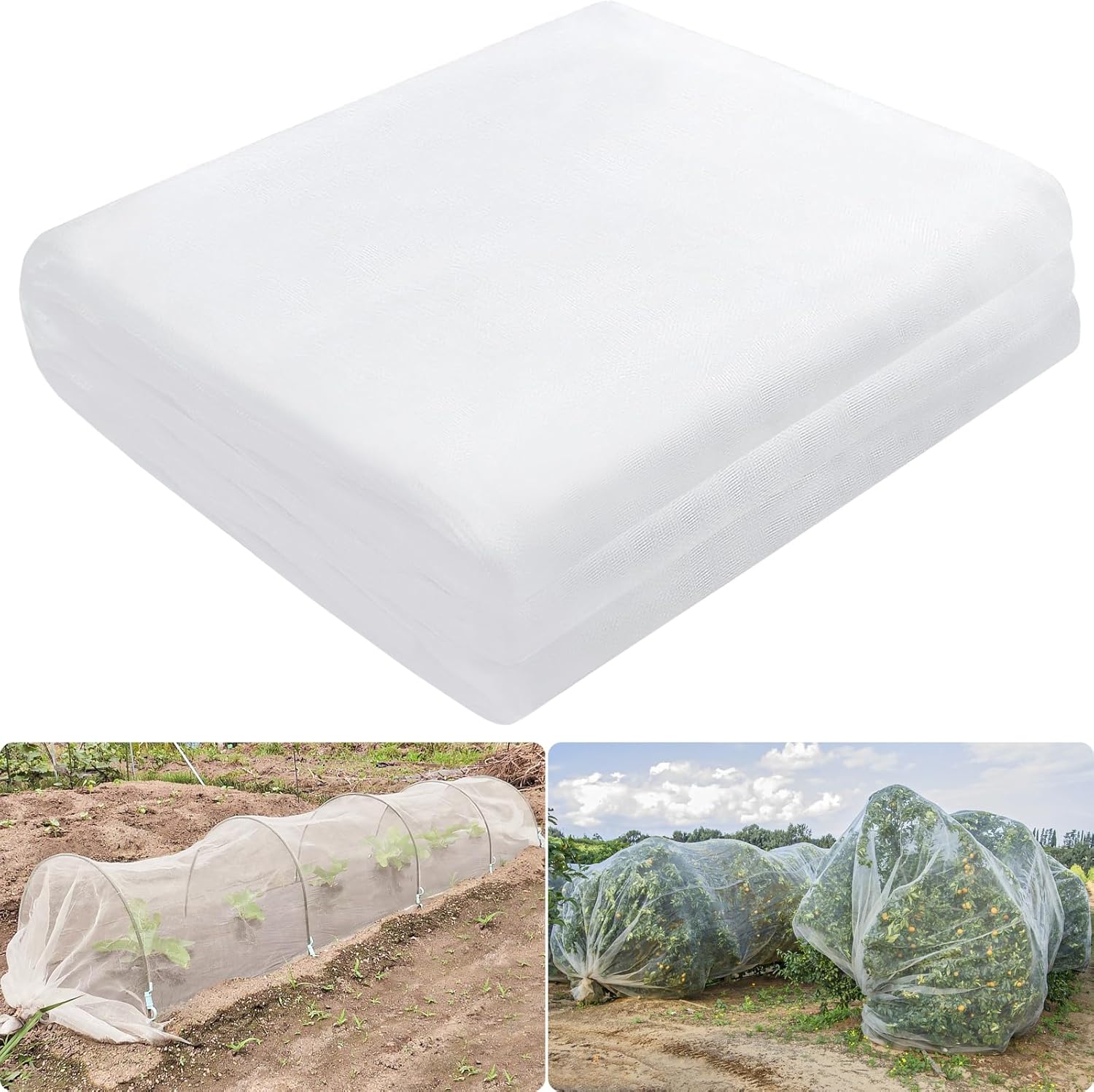 MAILEKT Filet Anti Insecte Potager, 3m X 10m Filet de Protection des Potager, Filet de Protection Jardin Contre Les Insectes et Oiseaux - pour la Protection des Plantes Fleurs Légumes et Fruits