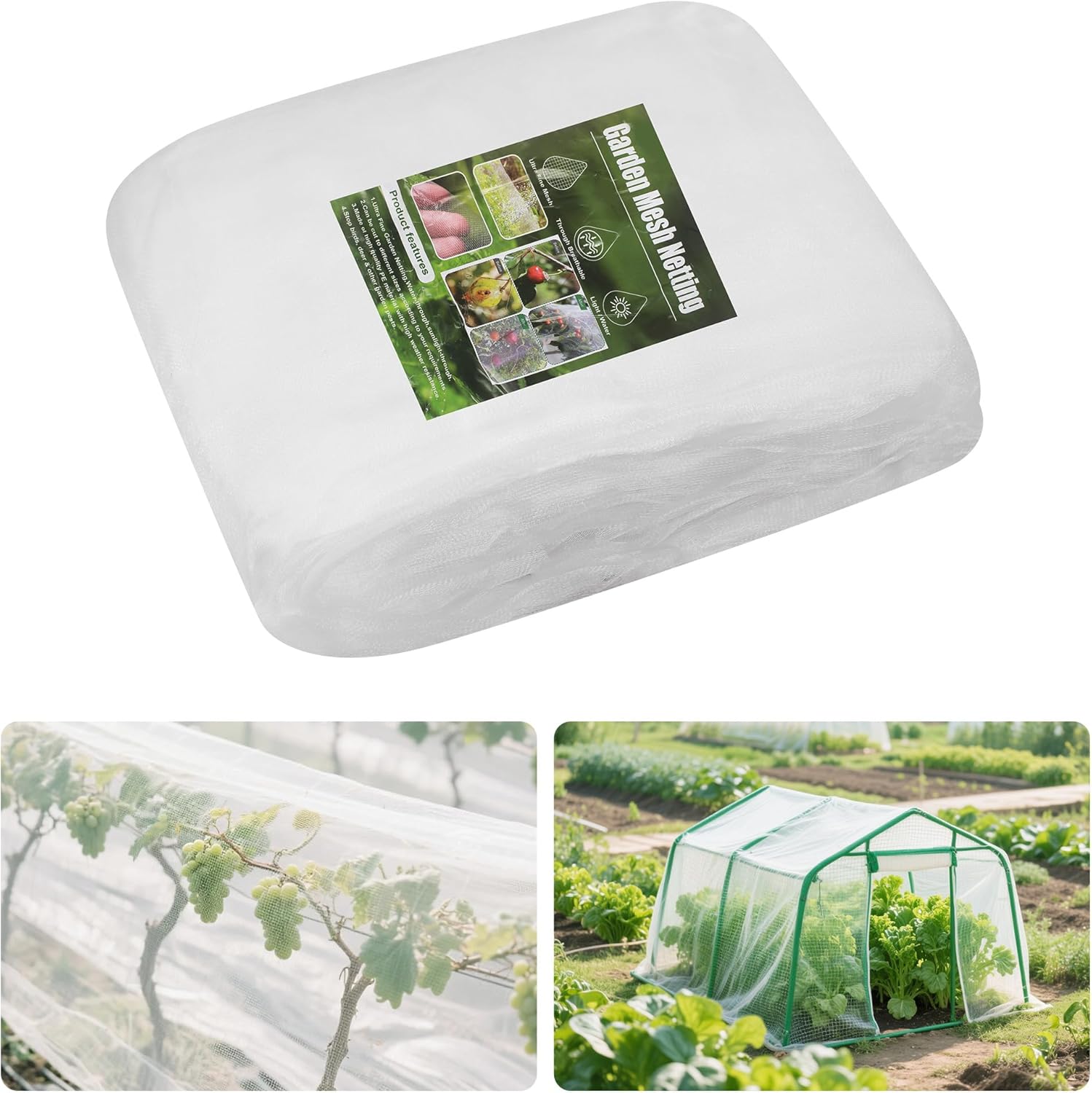 3m x 10m Filet Anti Insecte,Filet Anti Insecte pour Potager,Filets pour Jardin,pour la Protection des légumes, des Fruits et des Fleurs