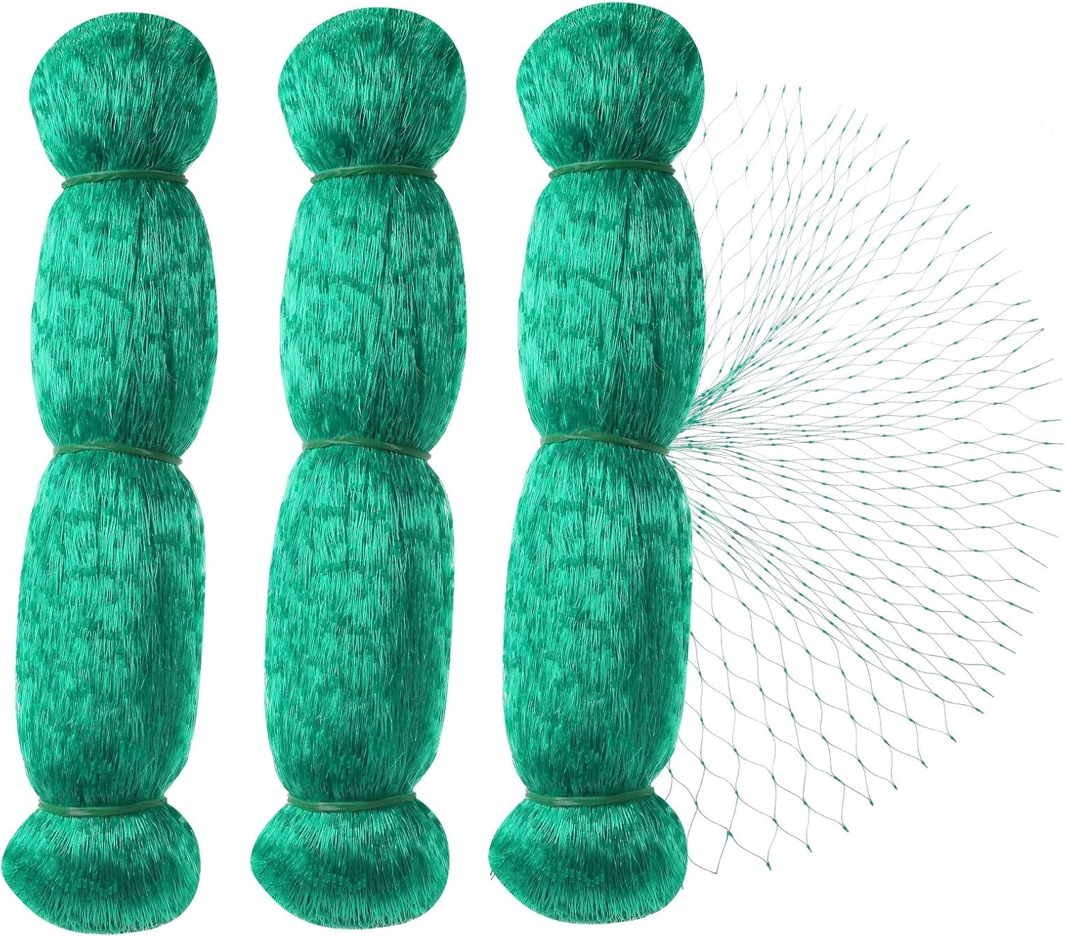 Filet Anti Oiseaux,3pcs 2 * 10m Vert Jardin Oiseau Filet de pour Plante Filet de Protection,Protéger Les Plantes, Les Fruits, Les Fleurs et Les légumes,Maille de 15 mm 3pcs 2*10M