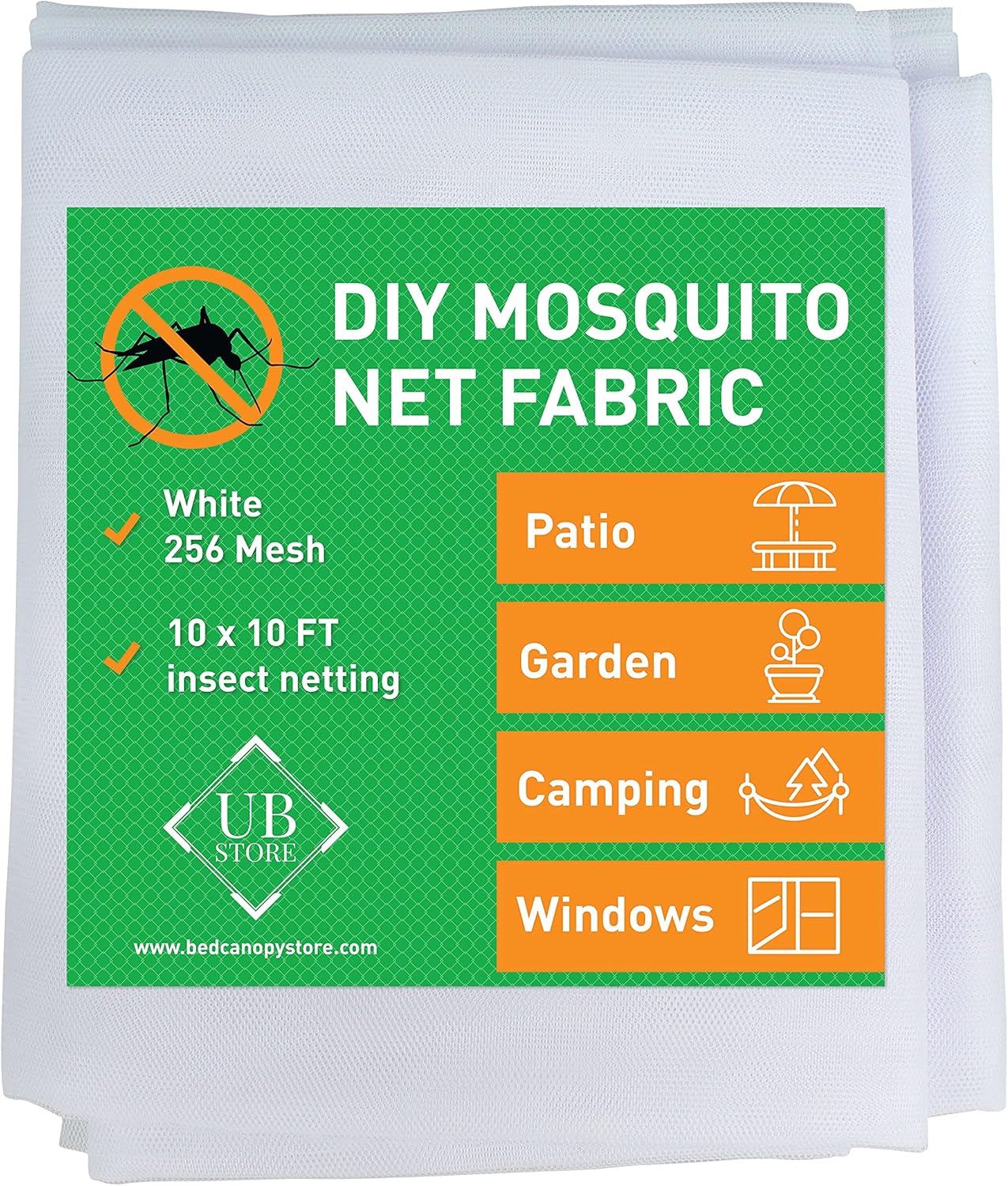 Filet moustiquaire Blanc 3x3 ou 3x6 mètres - Filet Anti-Insectes pour Couverture de Jardin, terrasse, extérieur et fenêtres - Filet de Protection Contre Les Insectes à Maillage Fin - Filet de Jardin Blanc 3x3 M