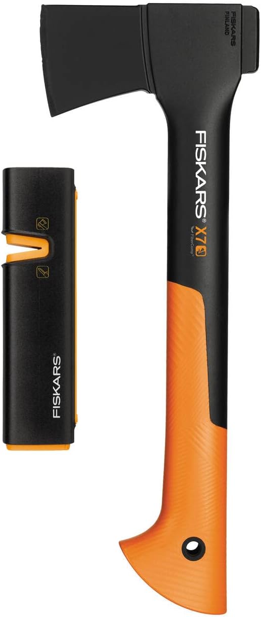 1020183 Kit d'aiguisage Universel X7-XS avec axe et aiguiseur à Couteaux Noir/Orange 35,5 cm