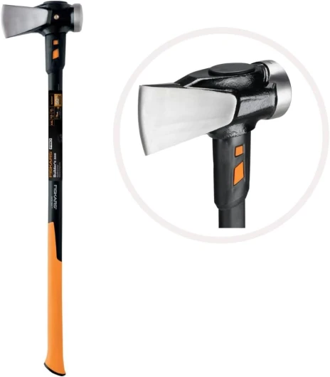 Masse à tranche IsoCore XXL, Pour fendre du bois et enfoncer des coins, 92 cm, 5,22 kg, Noir/Orange, 1020220 Masse à tranche XXL