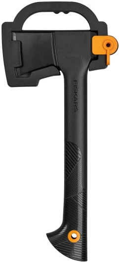 Hachette universelle Solid A6, Étui de transport, revêtement antiadhésif, lame en acier de haute qualité/manche en plastique renforcé de fibre de verre, noir, longueur : 39 cm, 652 g, 1052046 A6 - Hache universelle 39 cm