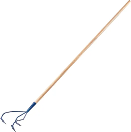 Cultivateur Manuel en métal, cultivateur à Long Manche en Bois, cultivateur Robuste, Griffe de Jardin, houe de Jardin pour ameublir Le Sol (avec 3 Dents de soc)