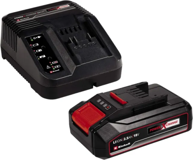 Original Einhell Starter Kit 2,5 Ah Power X-Change (Li-Ion, 18 V, 1 batterie 2,5 Ah et chargeur, compatible avec tous les appareils Power X-Change) 2,5 Ah (1 batterie + 1 chargeur)